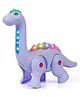 Fiddlerz Battery Operated Walking Dinosaur Musical Toys for Kids Electronic Pet Dino with Real Voice and Colorful LED Lights (Long Neck Dinosaur) - (Color May Vary)