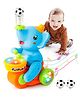 Fiddlerz Elephant Musician Toy Walking Drum Playing with 2 Ball Electric Toys for Kids - Blue