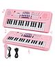 37 Key Piano Keyboard Toy with Power Option, Recording and Mic, Electronic Piano Keyboard Multi-Function Portable Piano Keyboard - Pink