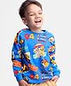 Babyhug Disney Terry Knit Full Sleeves Sweatshirt with Lion King Graphics - Blue