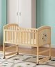 4 in 1 Convertible Baby Cot with Rocking Function, Parent Bed Attachment & Study Table - Non-Toxic Finish - Sustainable New Zealand Pinewood - Long Next to Bed Crib - Space-Saving Design - Ideal for 0 to 3 Years - Beige