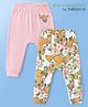 Babyoye Disney Ineterlock Full Length Diaper Leggings With Bambi Graphics Pack of 2 - Multicolour