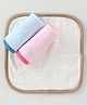 Pink Rabbit Terry Knit Polka Dots Printed  Wash Clothes Pack of 3 - Pink Brown &  Blue
