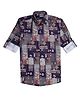 CAVIO Cotton Full Sleeves Abstract Printed Shirt - Green