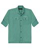 CAVIO Cotton Full Sleeves Solid Shirt - Green