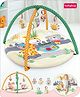 Babyhug Play Gym with Hanging Toys|Animals in Zoo Theme Soft Activity Play Mat|Portable & Easy to Carry with Detachable Toys|2+ Months|Motor Skill Development |Ideal for gifting|BIS
