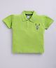 Nottie Planet Half Sleeves Vehicle Printed Polo Tee - Flurocent Green
