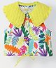 Spunkies Cotton Sleeveless Leaves Printed Top - Multi Colour