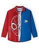 Pine Kids Marvel Terry Twofer Full Sleeve Shirt and Sleeveless T-Shirt Set With Spiderman Graphics and Pocket Detailing - Navy Red & White