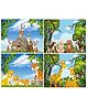 Fiddlys 54 Pcs Wood Jigsaw Puzzles for Kids & Children (Pack of 4-animal -54 Pcs)