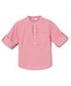 Milou Cotton Full Sleeves Striped Shirt - Red