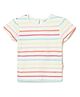 Milou Single Jersey Half Sleeves Striped Tee - Multi Color