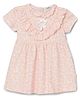 Milou Half Sleeves Frill Detailed Floral Printed Dress - Light Pink