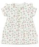 Milou Half Sleeves Frill Detailed Apple Printed Dress - White