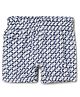 Milou Abstract Printed Shorts - White & Navy