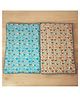 Fabrify Pure Cotton Baby Mats, Mattress, Godadi, Bistar Pack of 2 Heart Print - Blue And Orange