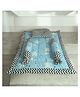 Fabrify Baby 100% Cotton Mattress Set Gadda Set Cloud Print - Sky Blue