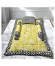 Fabrify Baby 100% Cotton Mattress Set Gadda Set Cloud Print - Yellow