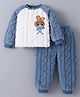 Kookie Kids Full Raglan Sleeves Winter Night Suit With Bunny Design - Blue