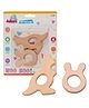 Adore Wohoo! Wooden Teethers- Pack of 2- Bunny+ Kangaroo