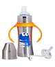 Adore Twilight 2in 1 Stainless Steel Sipper with Twin Handle 250ml- Orange Dino