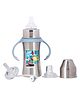 Adore Trion 3 in 1 Stainless Steel Sipper with Twin Handle 250ml- Matte Blue Transport