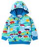 Babyhug Cotton Knit Full Sleeves Hooded Sweatshirt with Country Theme Print - Sky Blue