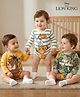 Babyhug Disney Interlock Knit Full Sleeves Onesies with The Lion King  Graphics Pack of 3- Yellow Sea Green & White