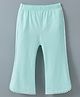 Kookie Kids Cotton Full Length Lounge Pants with Lace Detailing - Sea Green