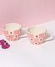 WEAVING HOMES Chequered Heart Mug - Set of 2 Pink