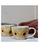 WEAVING HOMES Sunflower Mug - Set of 2 White & Yellow