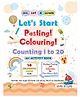 Activity Book Let's Start Pasting & Colouring Numbers 1 to 20 - English