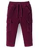 Babyhug Cotton Lycra Woven Full Length Corduroy Pants - Maroon