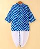 Teentaare Cotton Woven Full Sleeves Leheriya Printed Kurta Pyjama Set - Blue