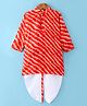 Teentaare Cotton Woven Full Sleeves Leheriya Printed Kurta Pyjama Set - Red