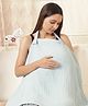 Mi Arcus Printed Soft Cotton Muslin Nursing Scarf for Comfortable Breastfeeding - Blue, 85x60 cm