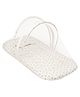Mi Arcus Soft Printed Foldable Mattress Set with Attached Mosquito Net and Head Support Pillow for Comfortable Sleep, 0-12 Months, 102x54 cm - White