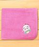 Pink Rabbit Terry Knit Towel with Bear & Rocket Print L 79 x B 82 cm - Pink