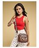 Fargo Brown Sling Bag Top-Handle Satchel Fashion Round Handbag Retro Tote 5 L