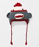 Mayra Knits Cutie Face Cap Set - Gray & White