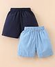 Rikidoos Pack Of 2 Cotton Checked & Solid Boxers - Navy & Blue