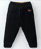Yellow Apple Full Length Solid Lounge Pants - Black