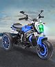Babyhug Super Harley Kids Three Wheel Battery Operated Ride on Bike With Music & Lights - Blue
