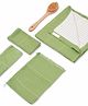 Doctor Towels Pack Of 4 Aloevera Double Cloth Coordinating Face Towels With Hand & Bath Towel - Aloe Green