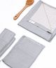 Doctor Towels Pack Of 4 Aloevera Double Cloth Coordinating Face Towels With Hand & Bath Towel - Frosted Grey