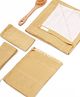 Doctor Towels Pack Of 4 Aloevera Double Cloth Coordinating Face Towels With Hand & Bath Towel - Sunset Gold