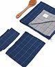 Doctor Towels Pack Of 4 Banana Double Cloth Coordinating Face Towels With Hand & Bath Towel - French Blue