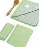 Doctor Towels Pack Of 4 Banana Double Cloth Coordinating Face Towels With Hand & Bath Towel - Candy Green