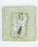 Doctor Towels Pack Of 2 Banana Jacquard Floral Coordinating Bath & Hair Towel Set - Pastel Green