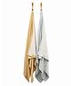 Doctor Towels Pack Of 2 Aloevera Double Cloth Bath Towels - Frosted Grey & Sunset Gold